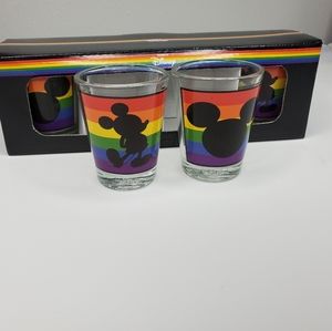 HAPPY PRIDE!!!! Mickey Mouse Shot Glasses Rainbow 🌈 Collection
